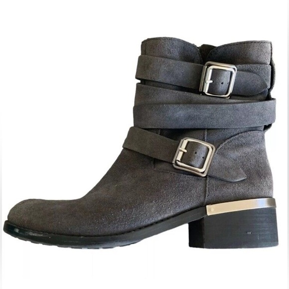 Vince Camuto VC-Webey Gray Suede Leather Ankle Booties...Size 6.5 - Picture 2 of 13